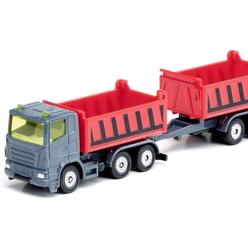 Ciężarówka z kolebą wywrotną i przyczepą wywrotką model metalowy SIKU S1685